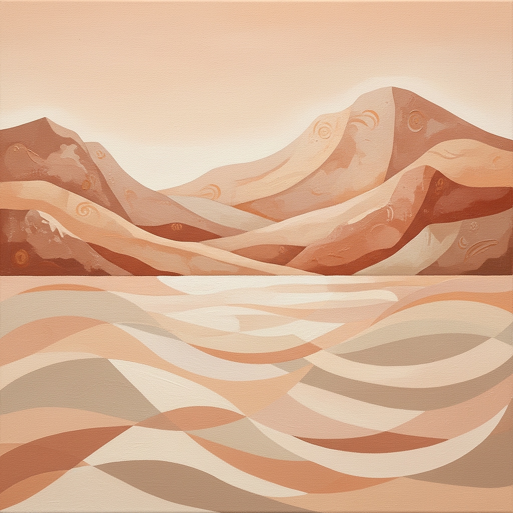 Dekorative Landschaftsgrafik